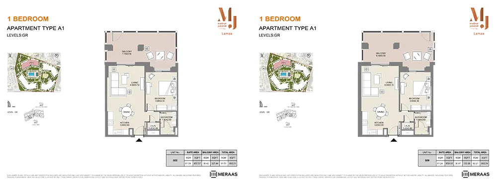 mjl lamaa 1 bedroom floor plan